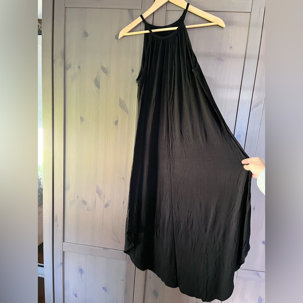 Casual Black Maxi Dress